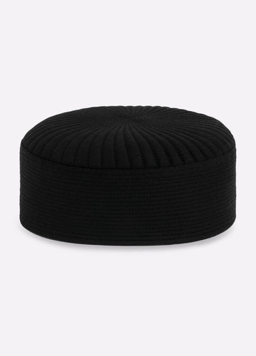 Classic Black Blended Men Cap