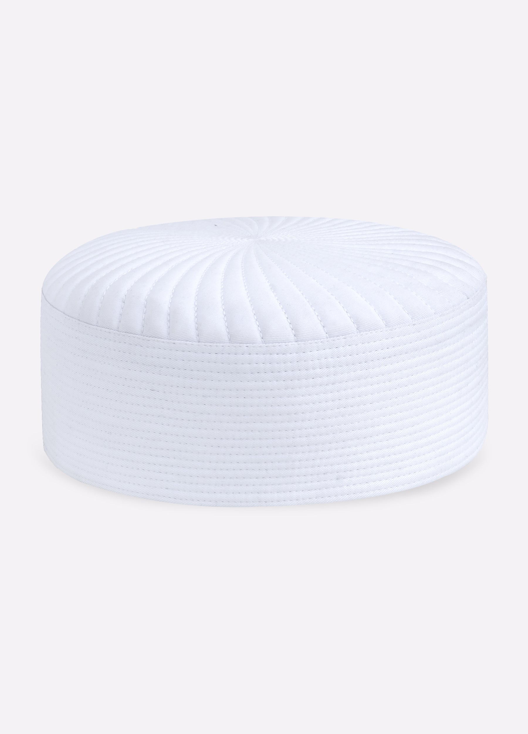 White Blended Men Cap