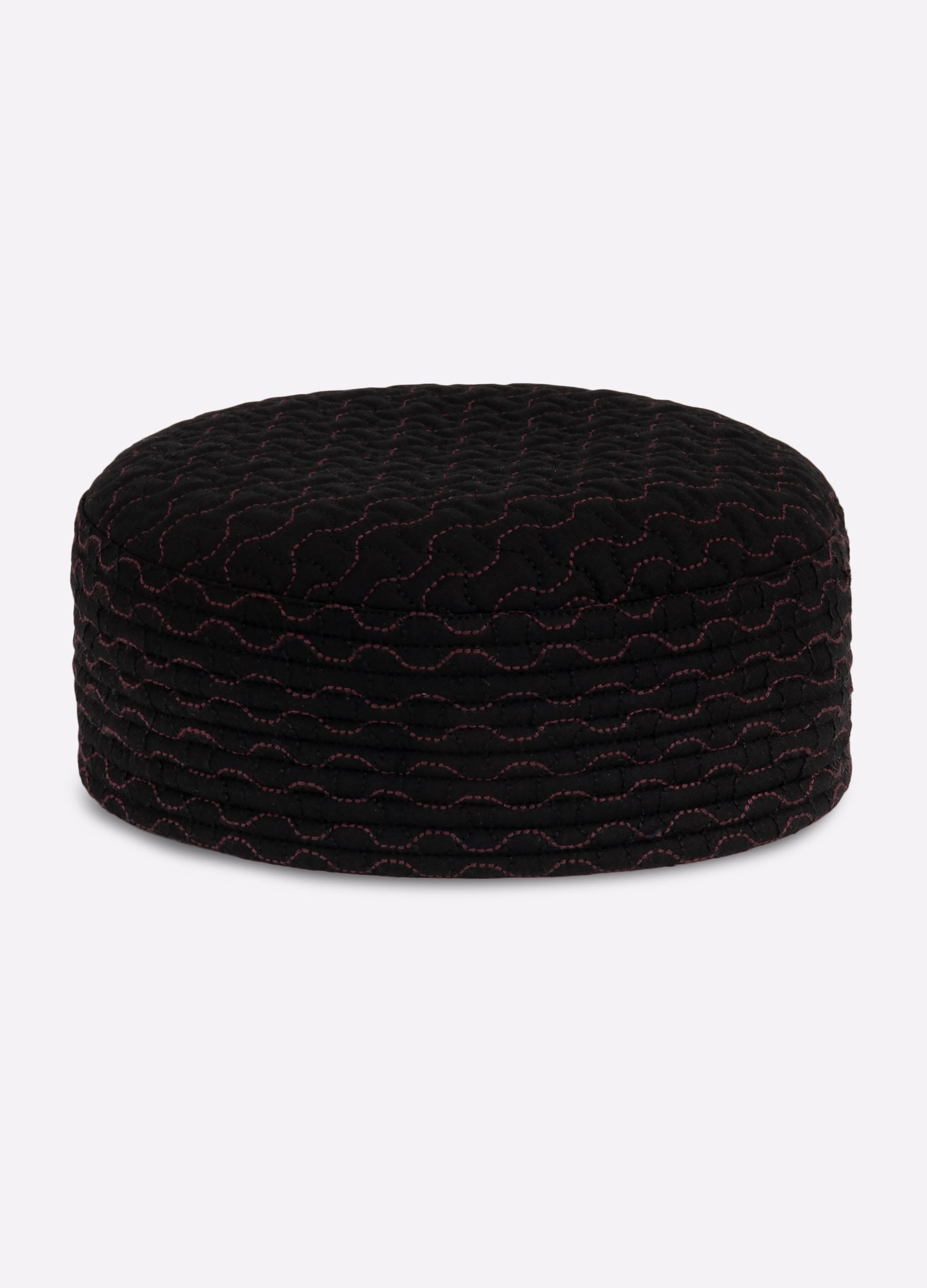 Black Embroidered Men Cap
