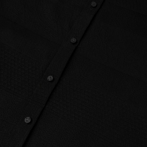 Axis Black Mandarin Collar Shirt