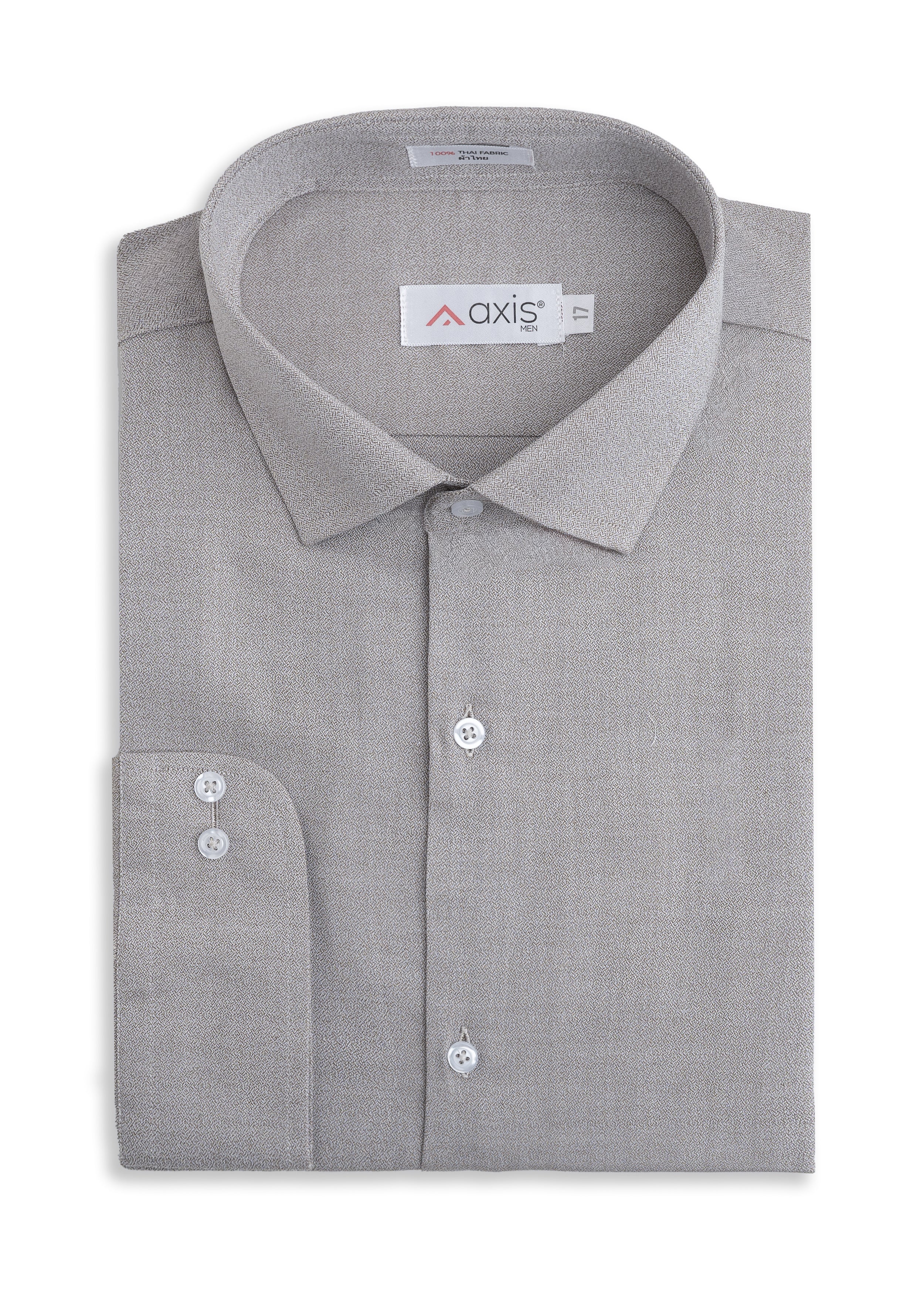 Ash Gray Textured Men's Shirt