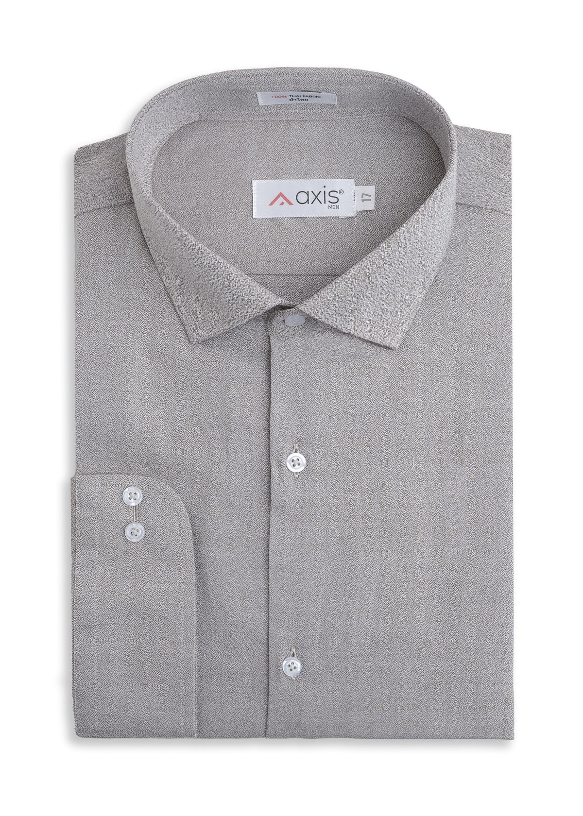 Ash Gray Textured Men's Shirt