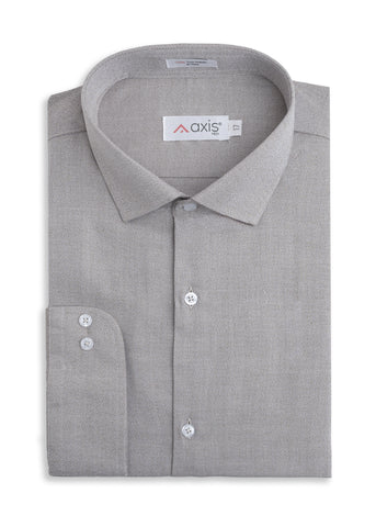 Ash Gray Textured Men's Shirt