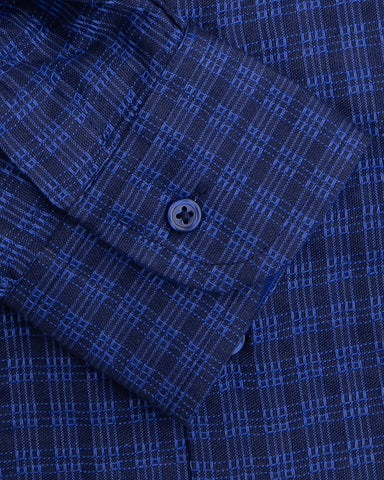 Royal Navy Check Formal Shirt