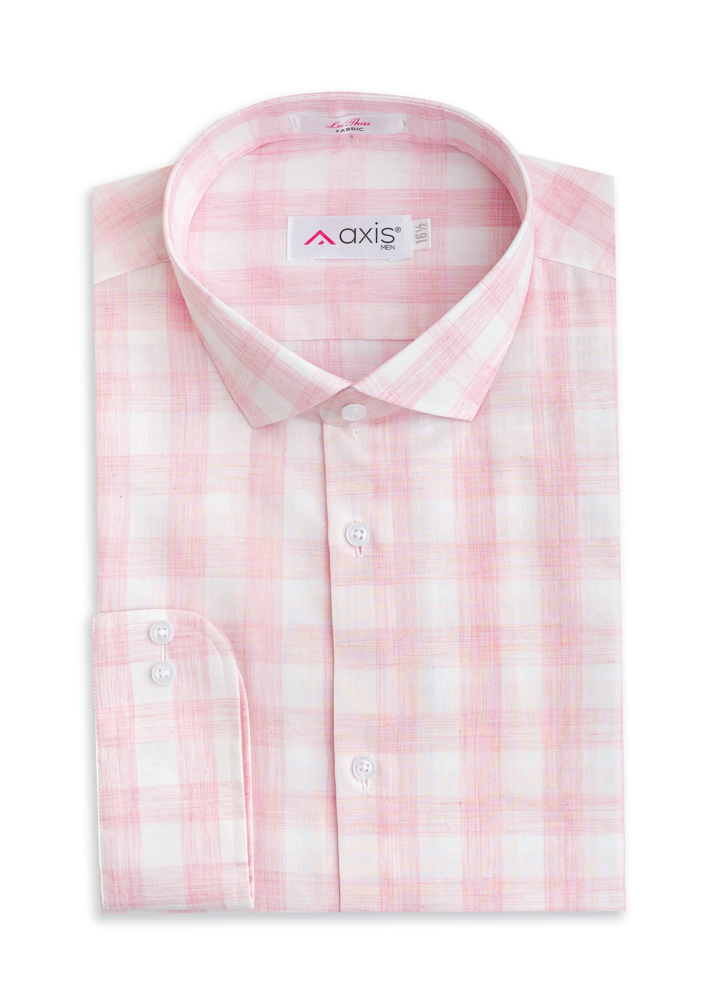 Elegant Pink Check Formal Shirt