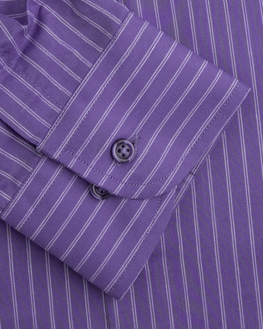 Premium Purple Striped Formal Shirt
