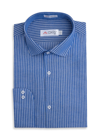 Smart Blue Stripe Business Shirt
