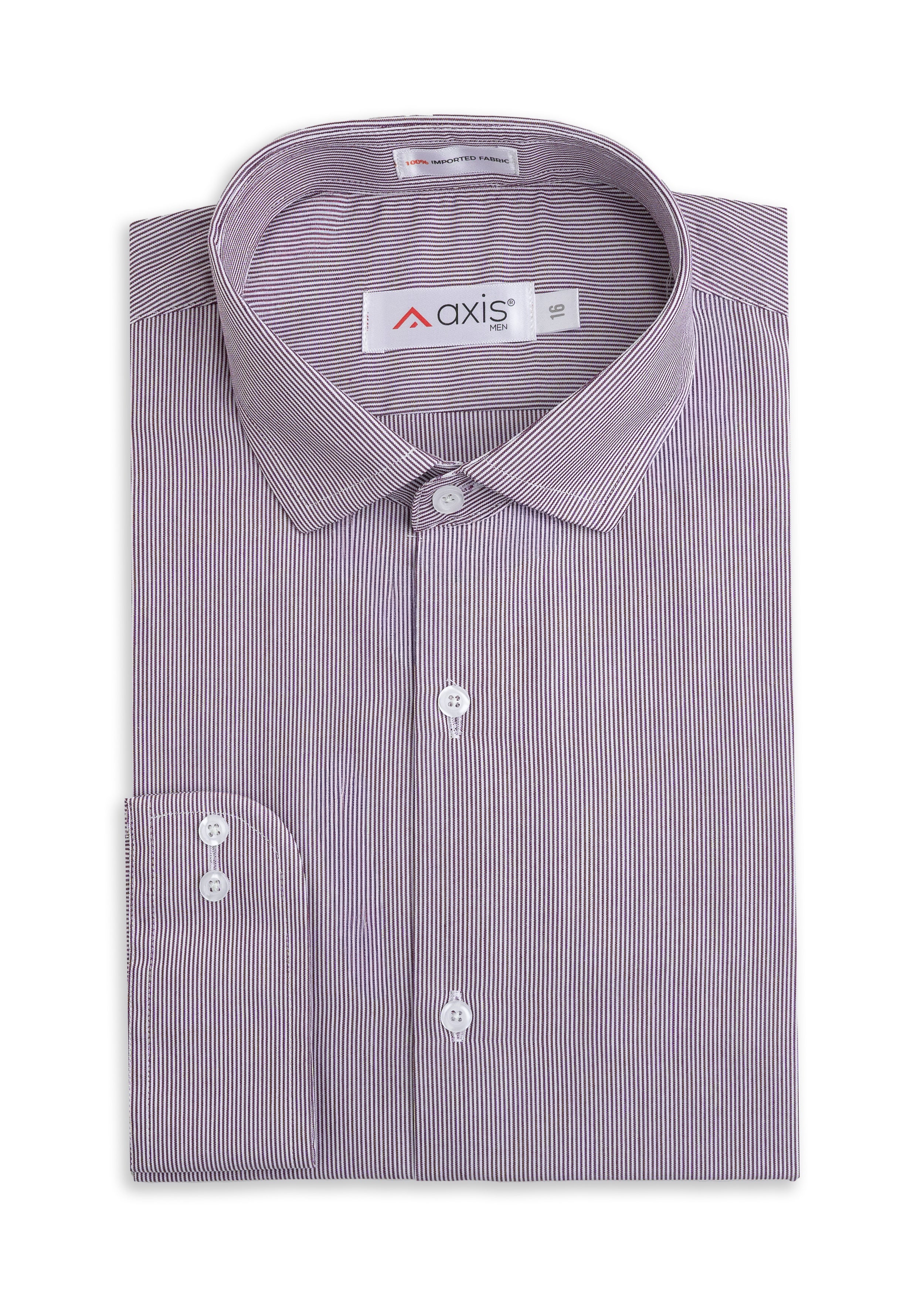 Maroon Micro Stripe Formal Shirt