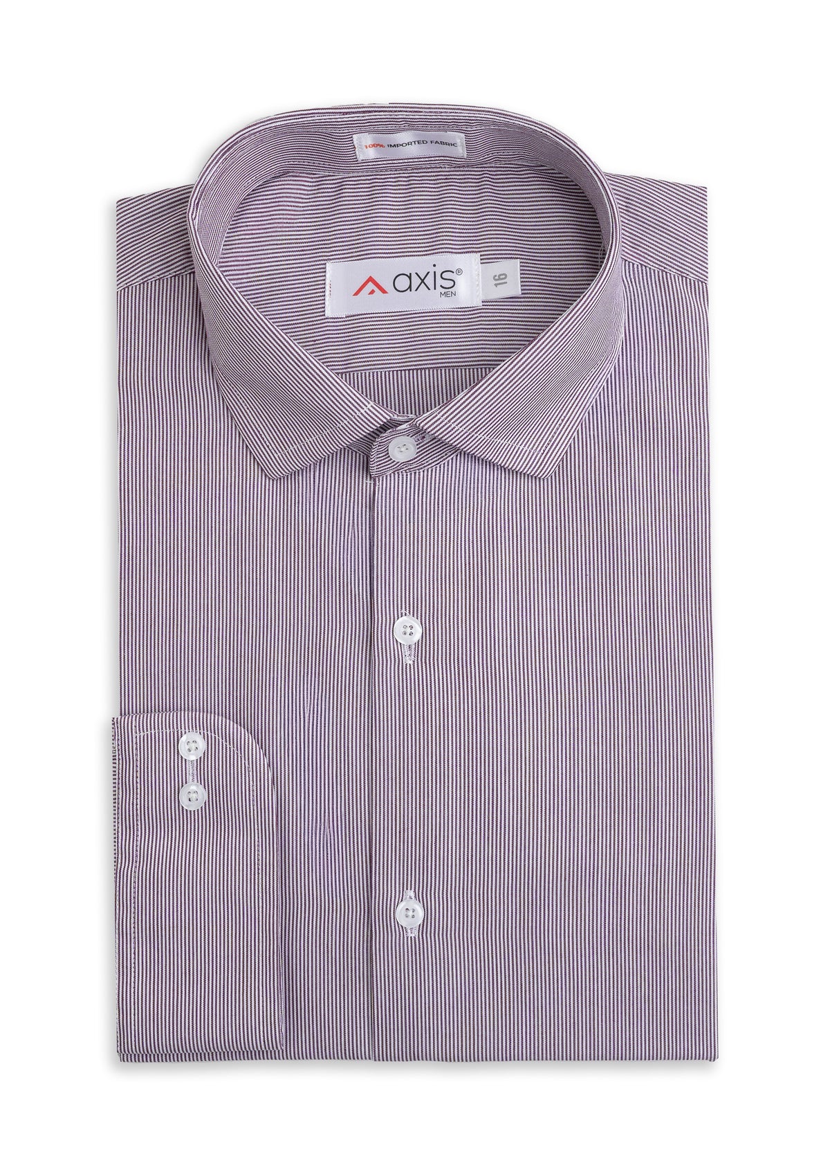 Maroon Micro Stripe Formal Shirt