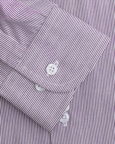 Maroon Micro Stripe Formal Shirt