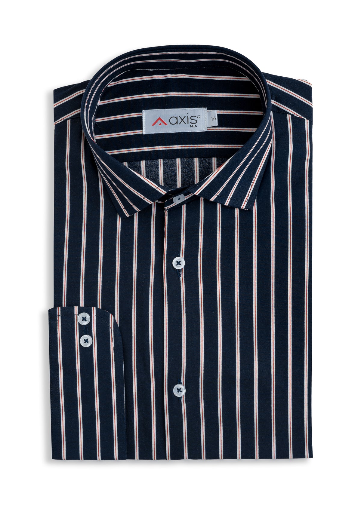 Navy Heritage Striped Formal Shirt