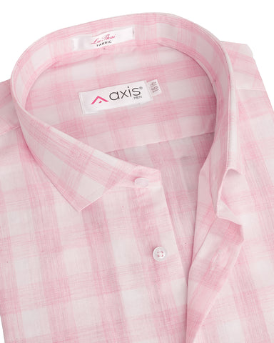 Elegant Pink Check Formal Shirt