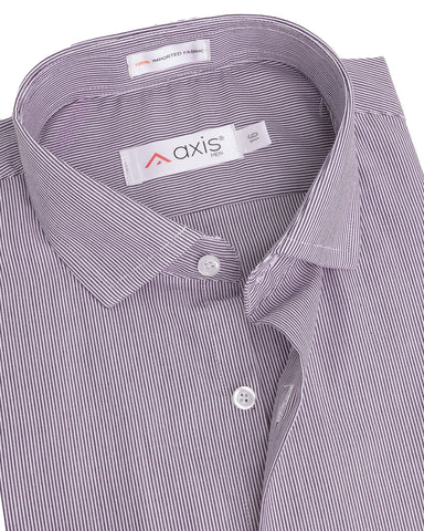 Maroon Micro Stripe Formal Shirt