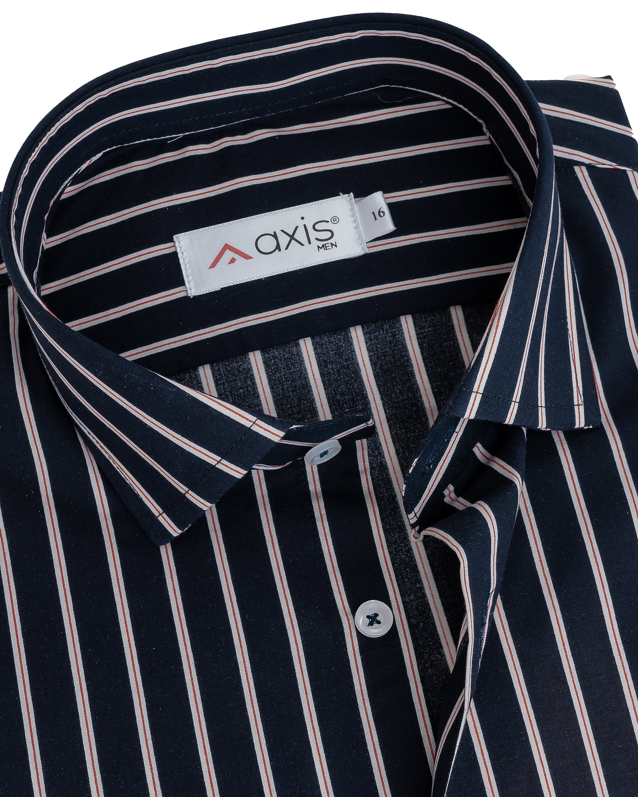 Navy Heritage Striped Formal Shirt