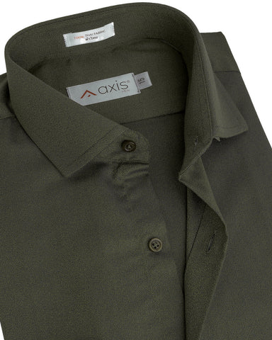 Olive Textured Men's Shirt