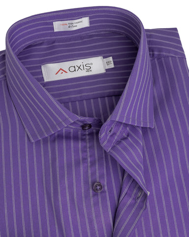 Premium Purple Striped Formal Shirt