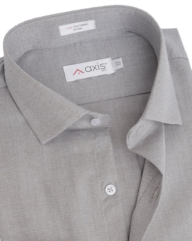 Ash Gray Textured Men's Shirt