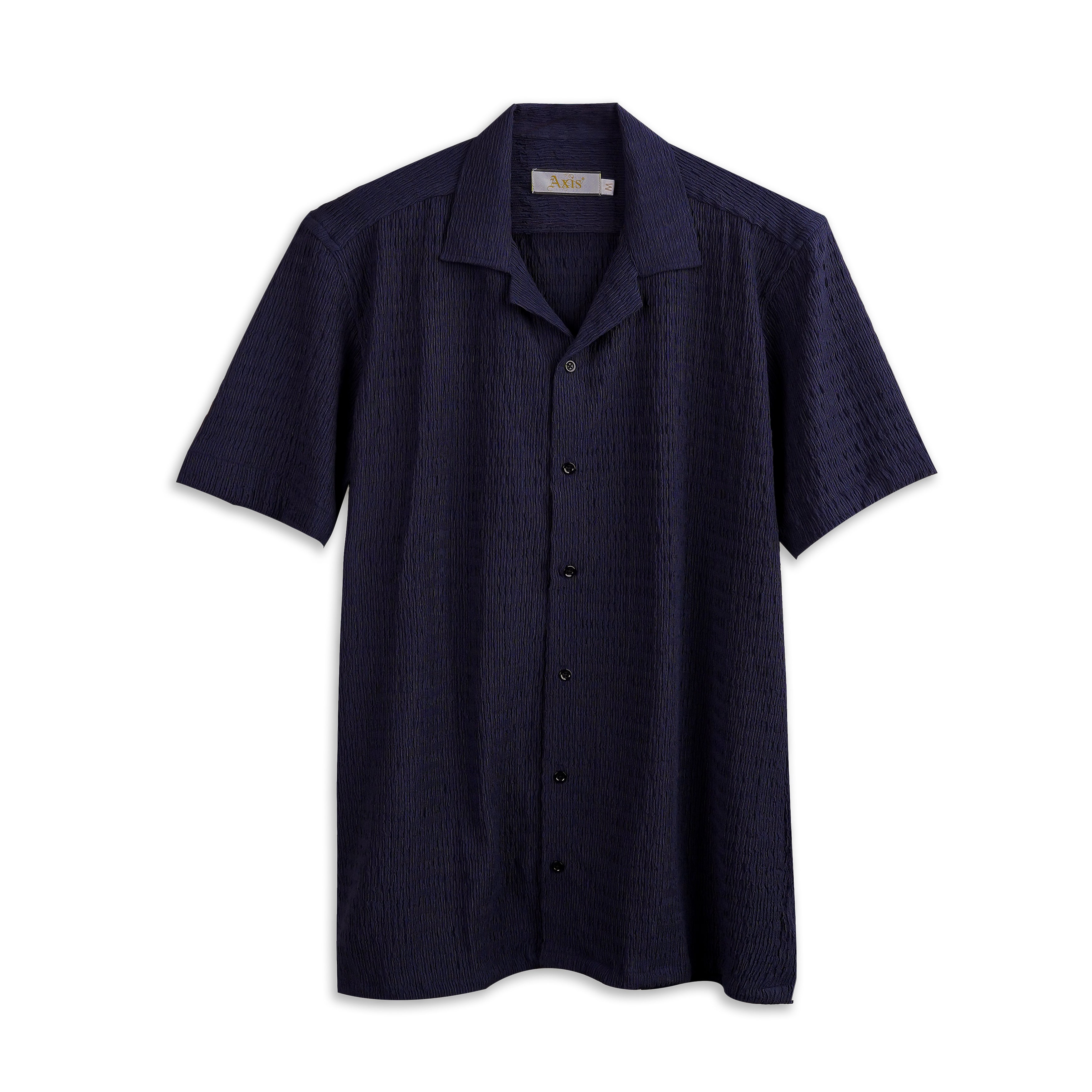 Textured Cuban Collar Shirt