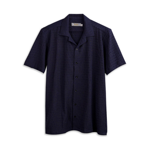 Textured Cuban Collar Shirt