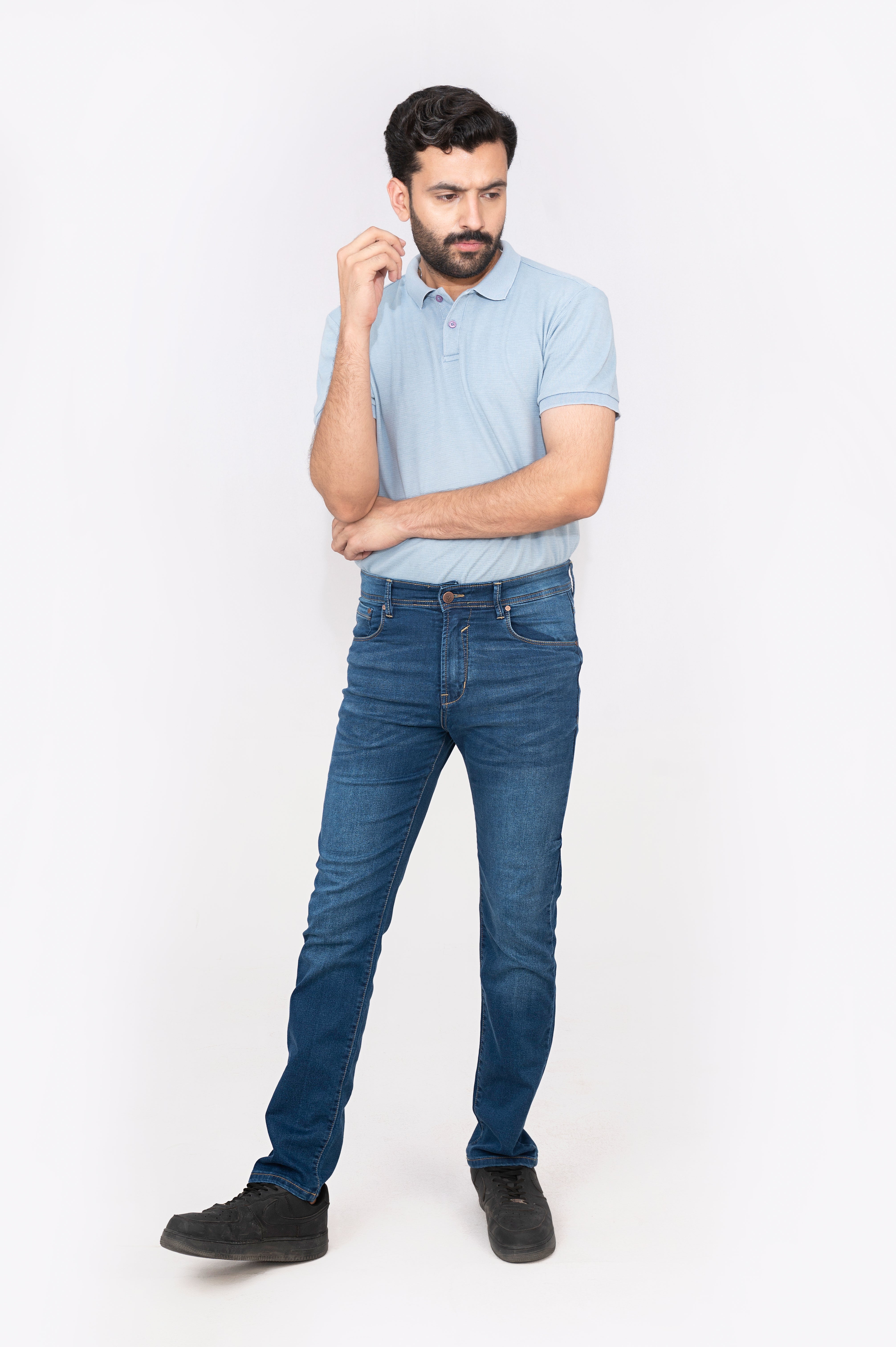 Slate Blue Denim Jeans