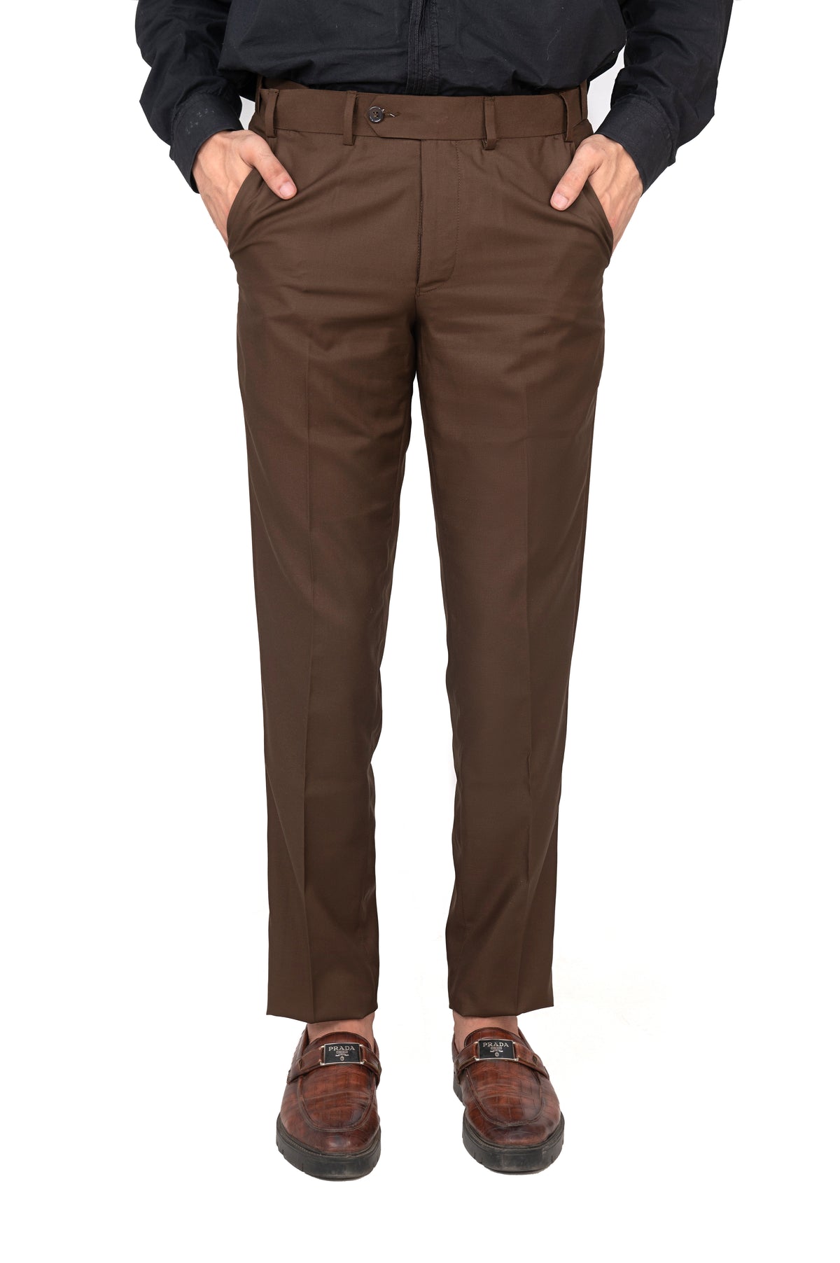 Brown Active Waist Pants