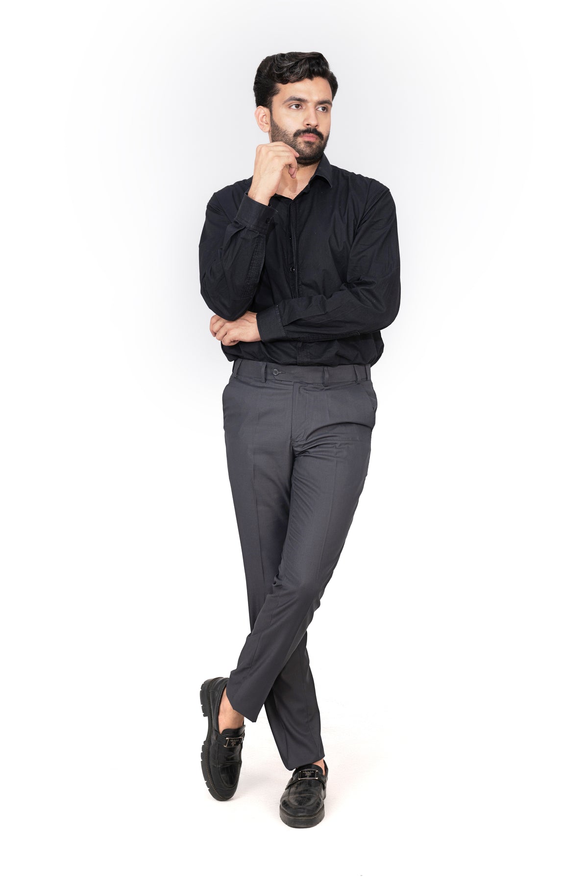 Charcoal Grey Active Waist Pants