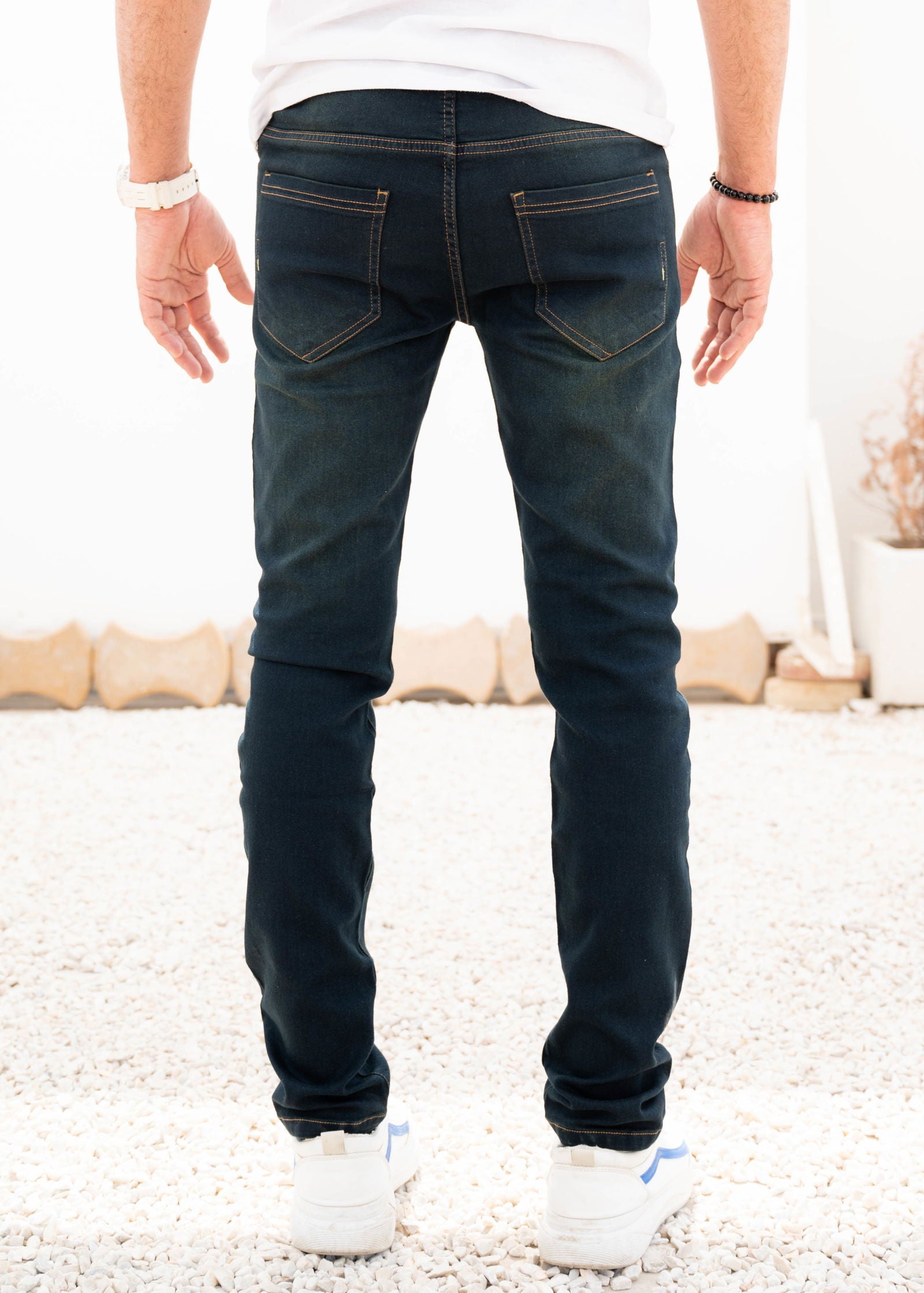 Dark Green Original Denim Power Stretch Jeans - The Axis Clothing