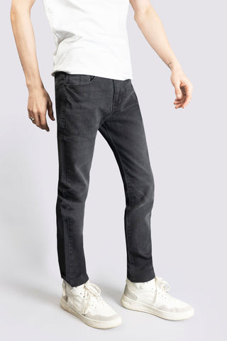 Dark Grey Denim Stretch Jeans - The Axis Clothing