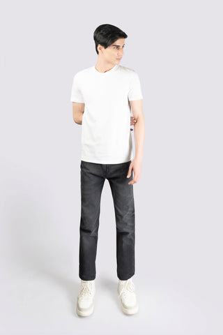 Dark Grey Denim Stretch Jeans - The Axis Clothing