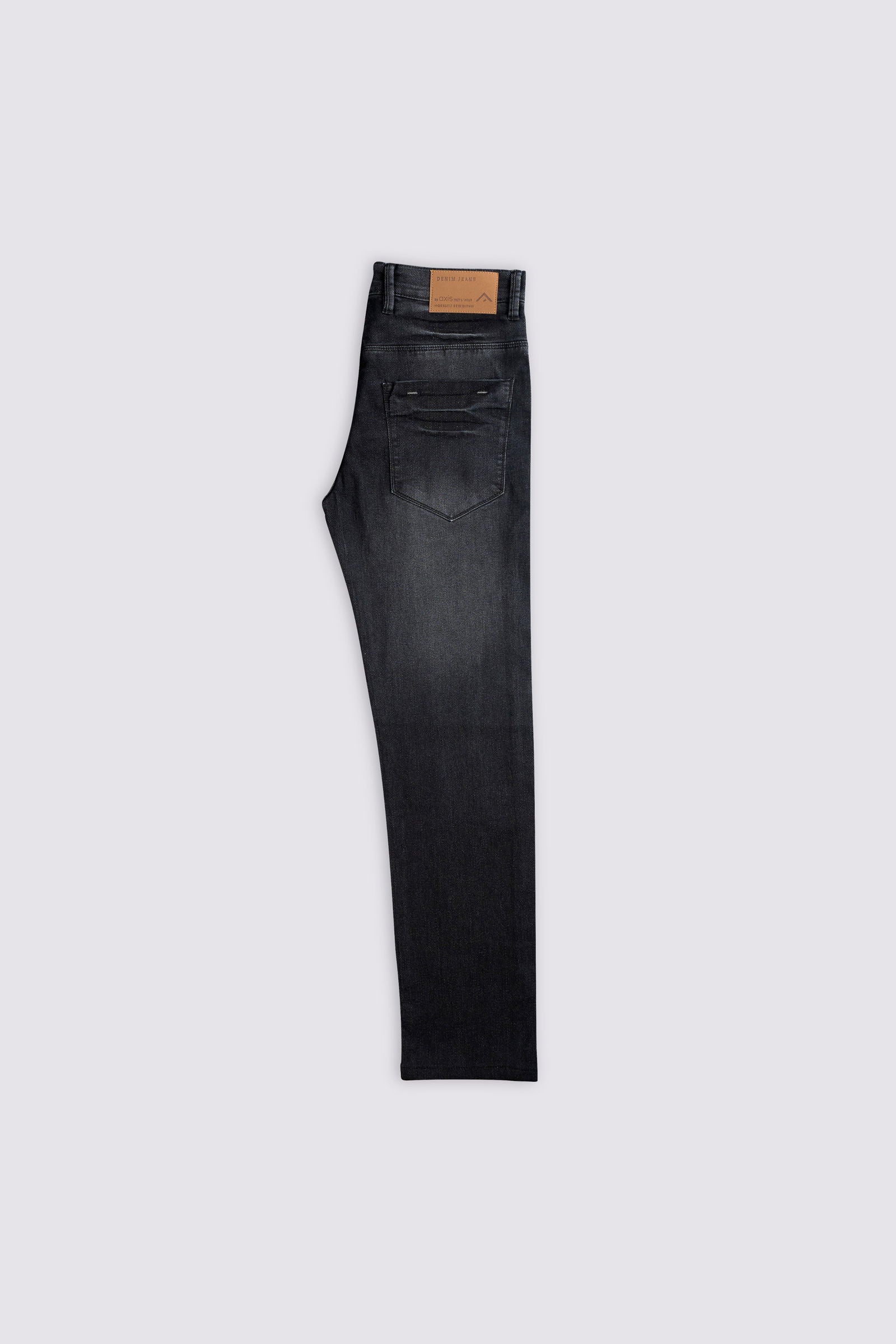 Dark Grey Denim Stretch Jeans - The Axis Clothing