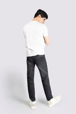 Dark Grey Denim Stretch Jeans - The Axis Clothing