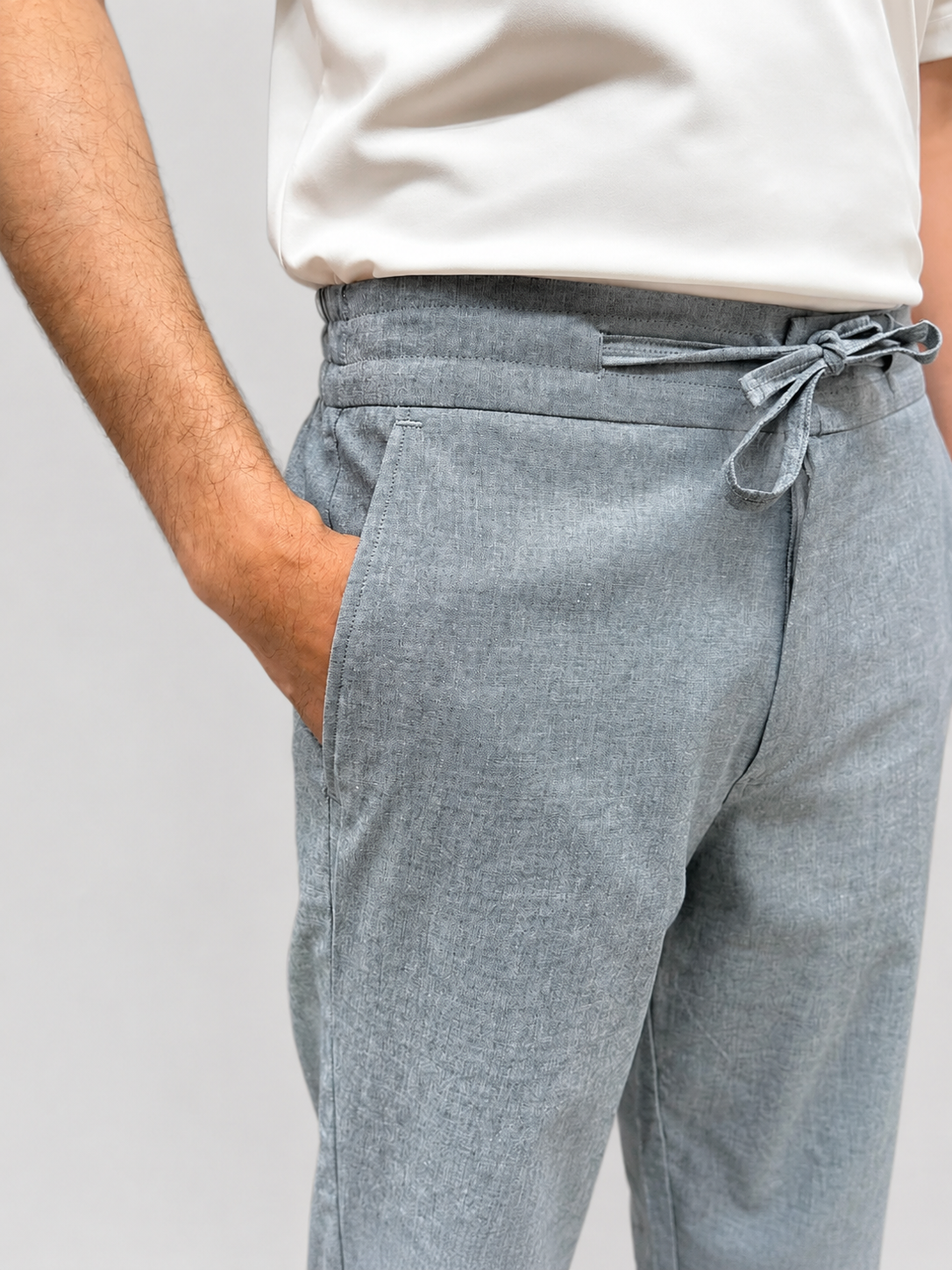 Grey Mist Irish Cotton Trousers