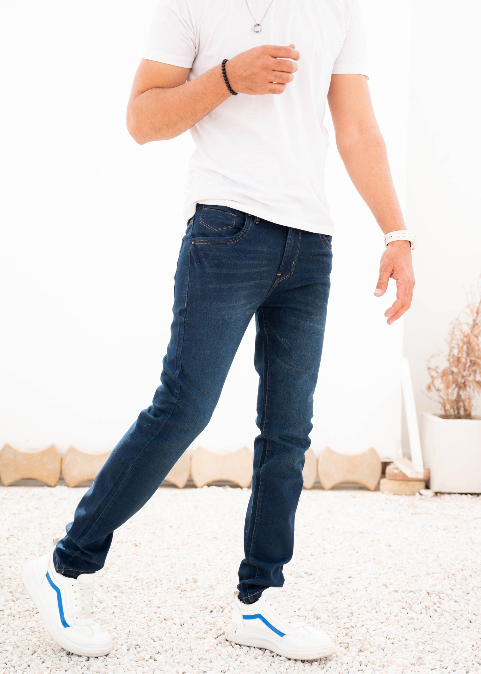 Greyish Blue Original Denim Power Stretch Jeans - The Axis Clothing