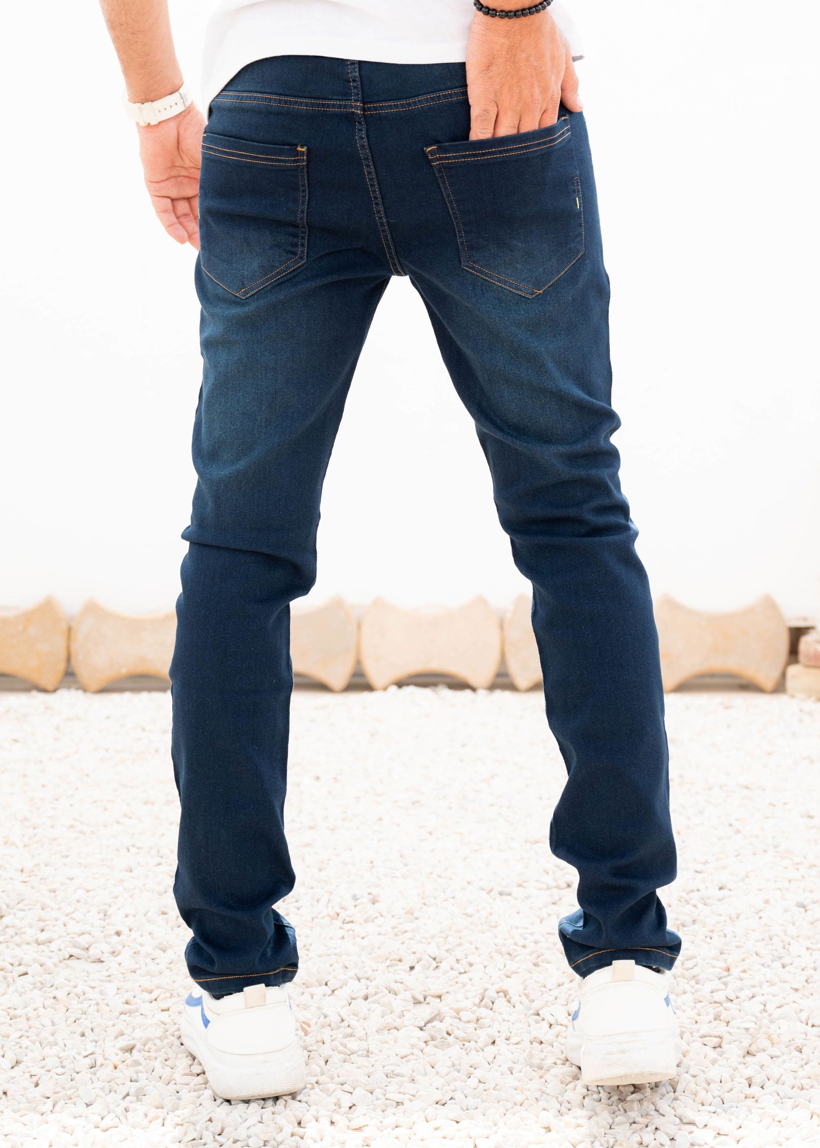 Greyish Blue Original Denim Power Stretch Jeans - The Axis Clothing