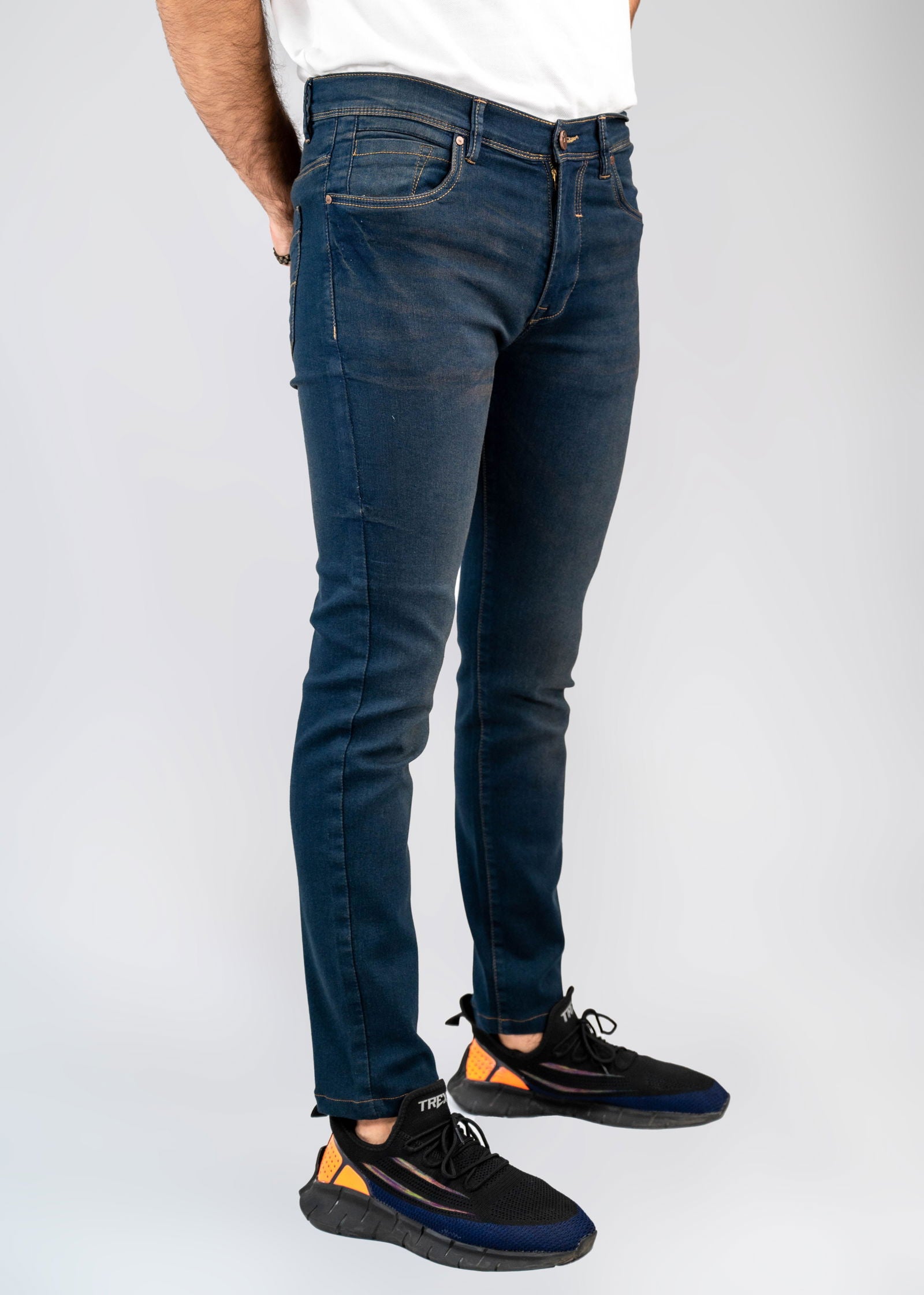 Gunmetal Blue Jeans - The Axis Clothing