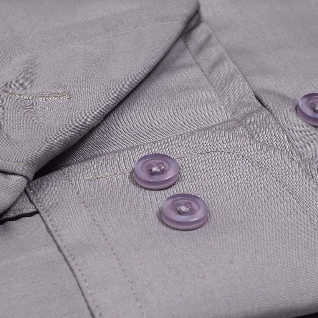 Imported Thai Fabric Grey Color Plain Shirt - The Axis Clothing