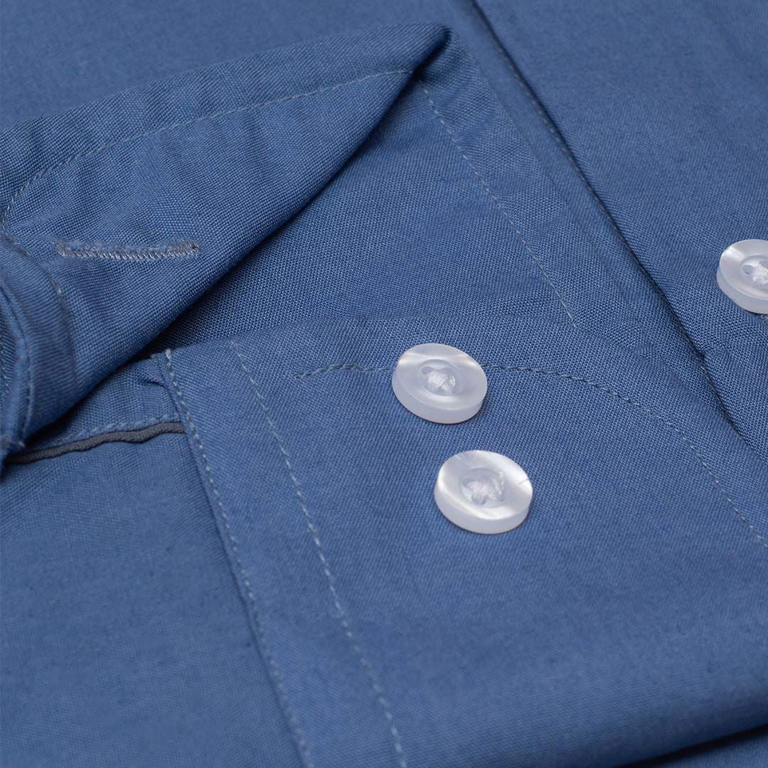 Imported Thai Fabric Teal Blue Color Plain Shirt - The Axis Clothing