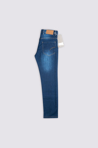 Knitted Regular Stretch Navy Blue Jeans - The Axis Clothing