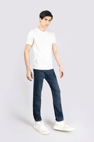 Power Stretch Dark Blue Jeans - The Axis Clothing