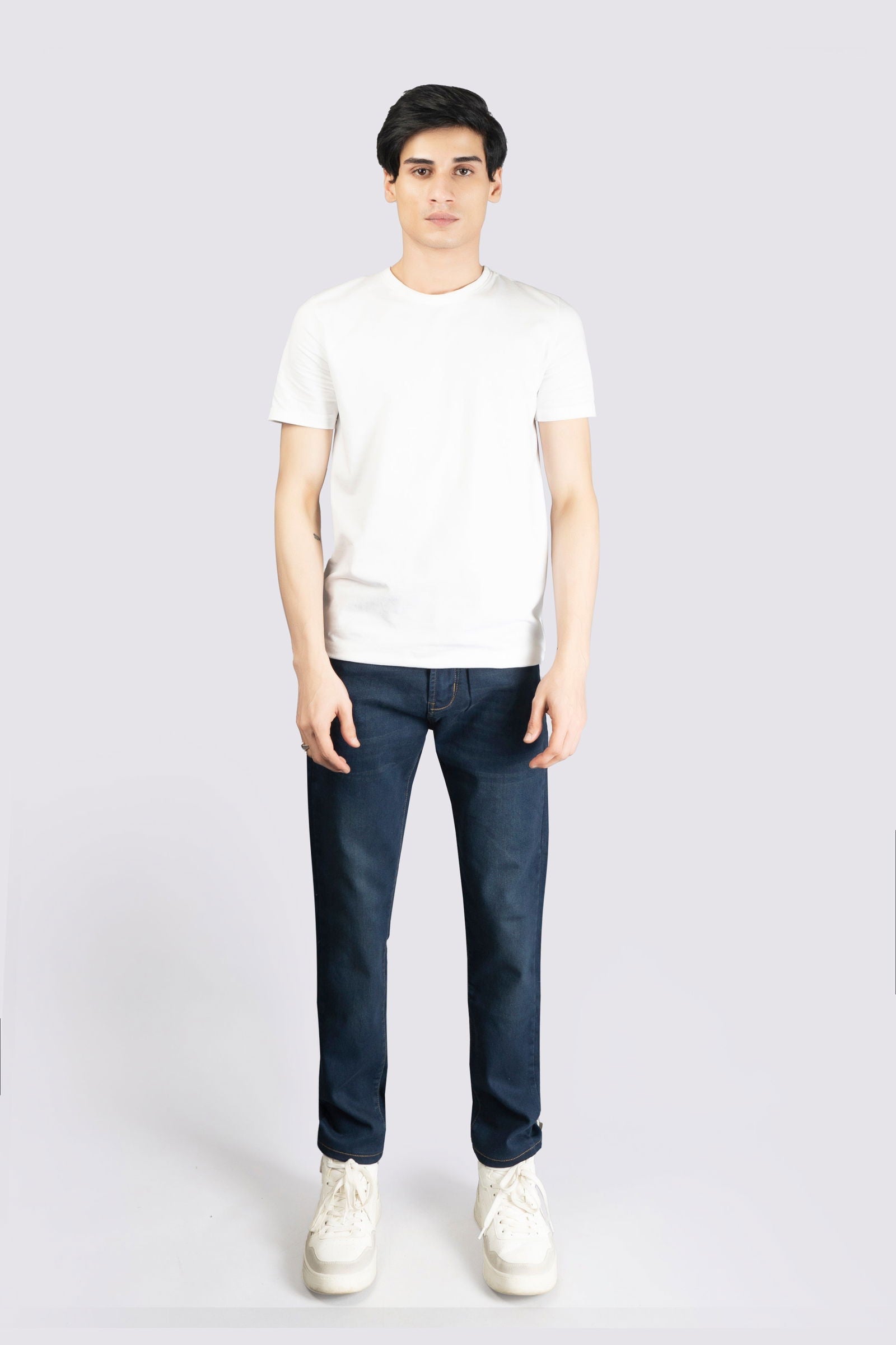 Power Stretch Dark Blue Jeans - The Axis Clothing