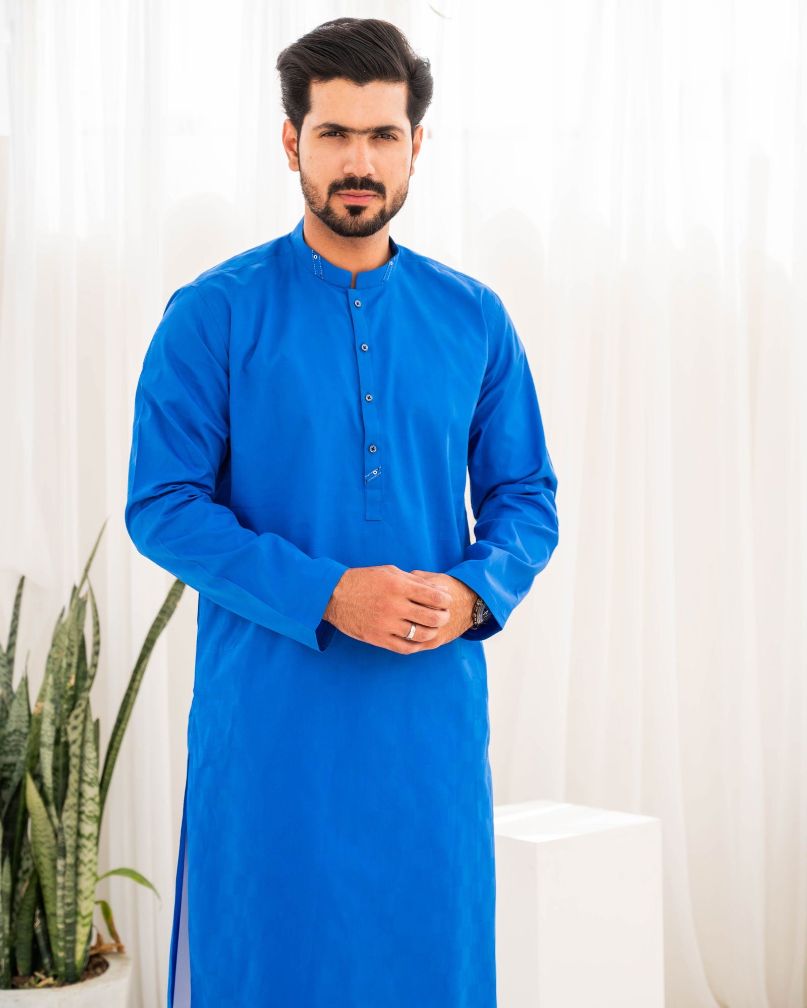 Royal Blue Premium Kurta - The Axis Clothing