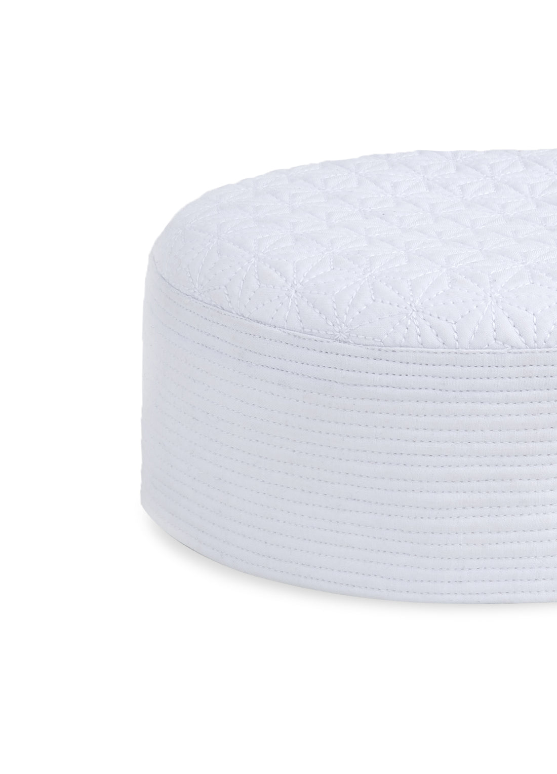 White Blended Men Cap