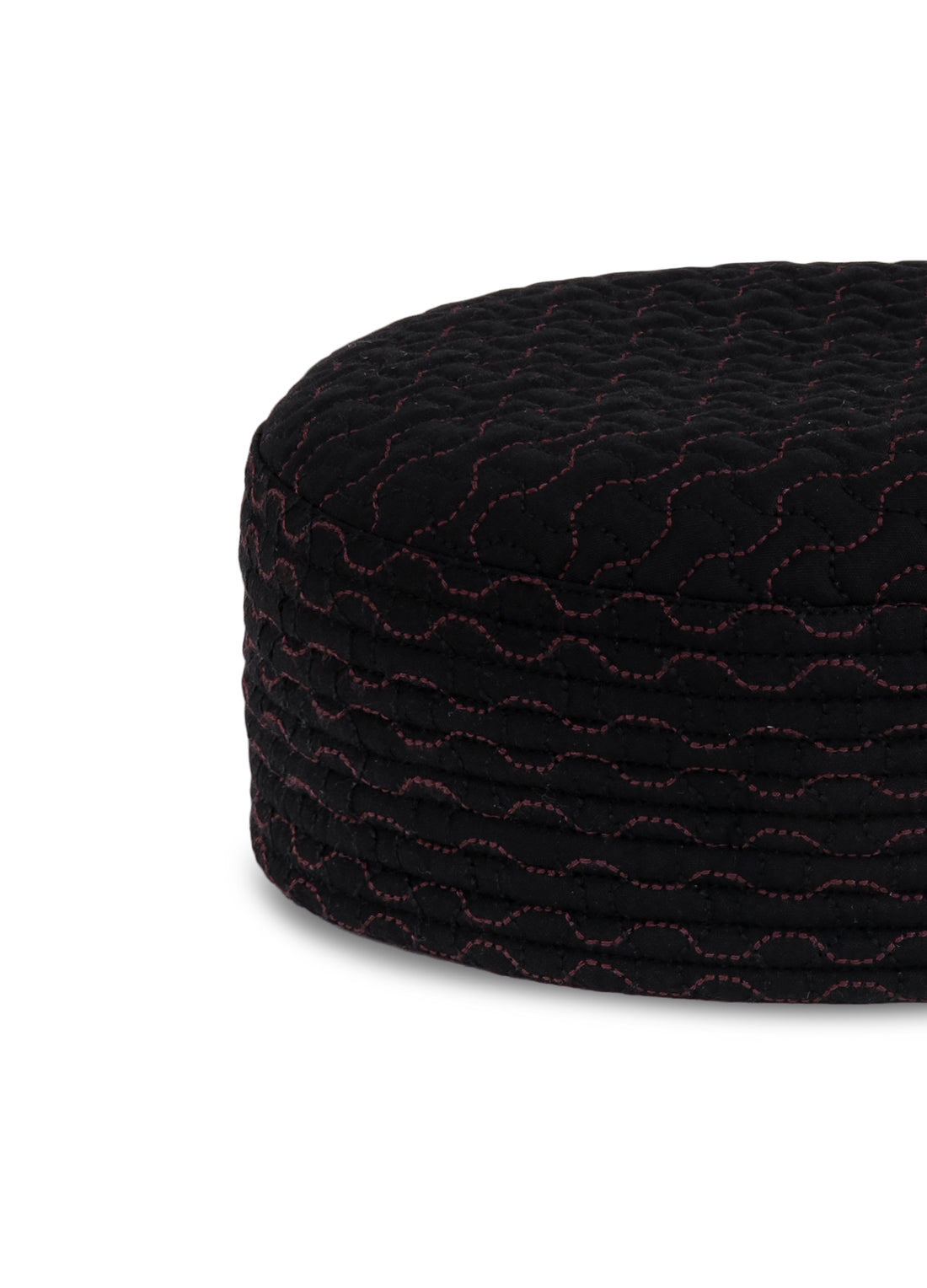 Black Embroidered Men Cap