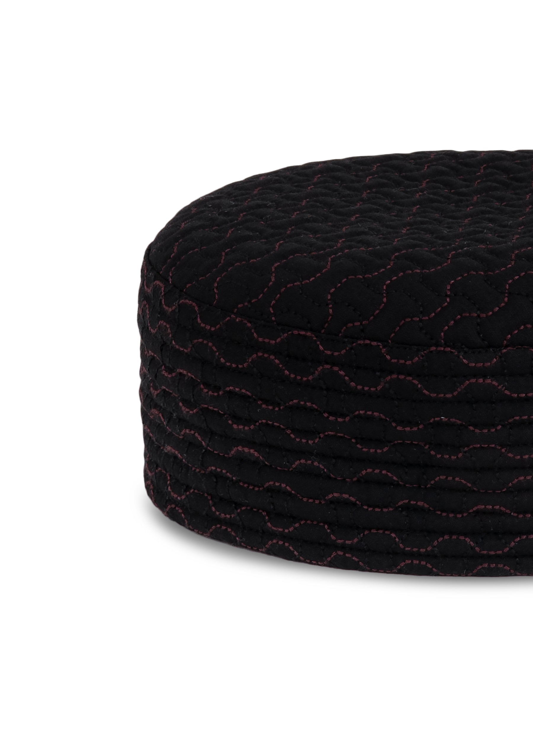Black Embroidered Men Cap