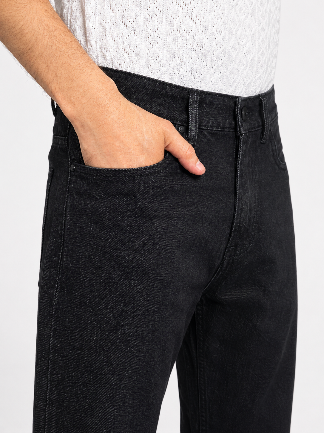 Charcoal Black Baggy Jeans