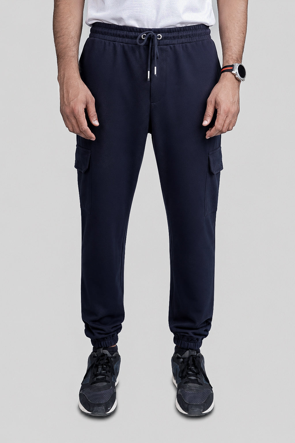 Navy Blue Terry Pocket Trousers