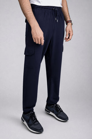 Navy Blue Terry Pocket Trousers