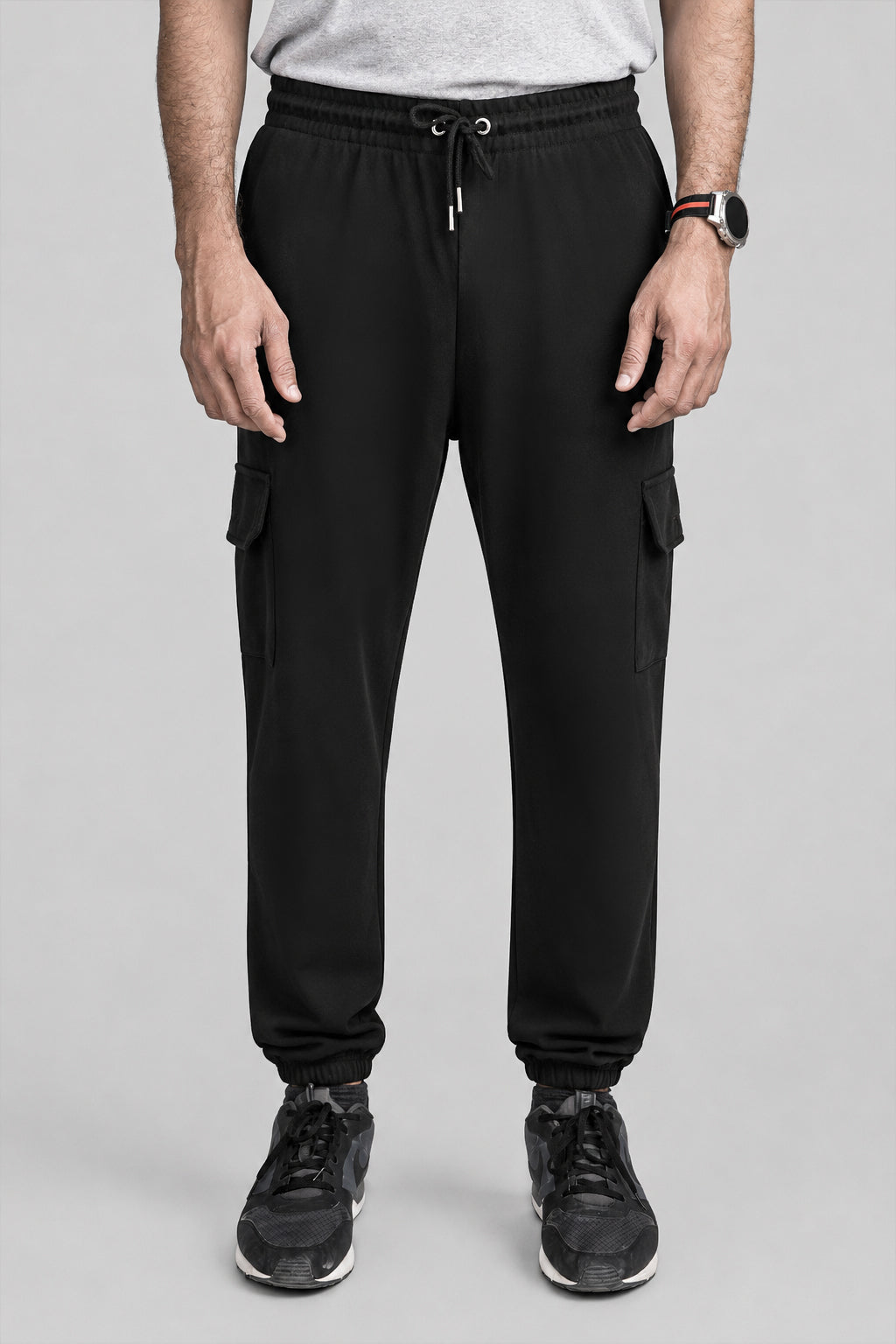 Black Terry Pocket Trousers