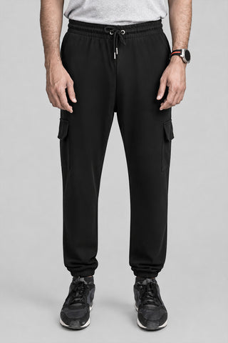 Black Terry Pocket Trousers