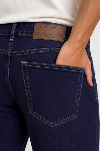 Dark Blue Relax Fit Denim Jeans
